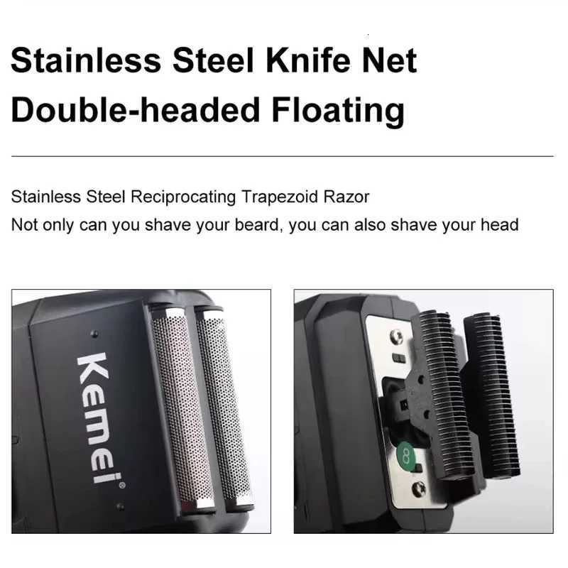 Kemei KM-2797 KM-1102 Professional Electric Hair Clipper Kit Rechargeable Hair Trimmer Shaver for Men USB Charging Beard RazorT251120