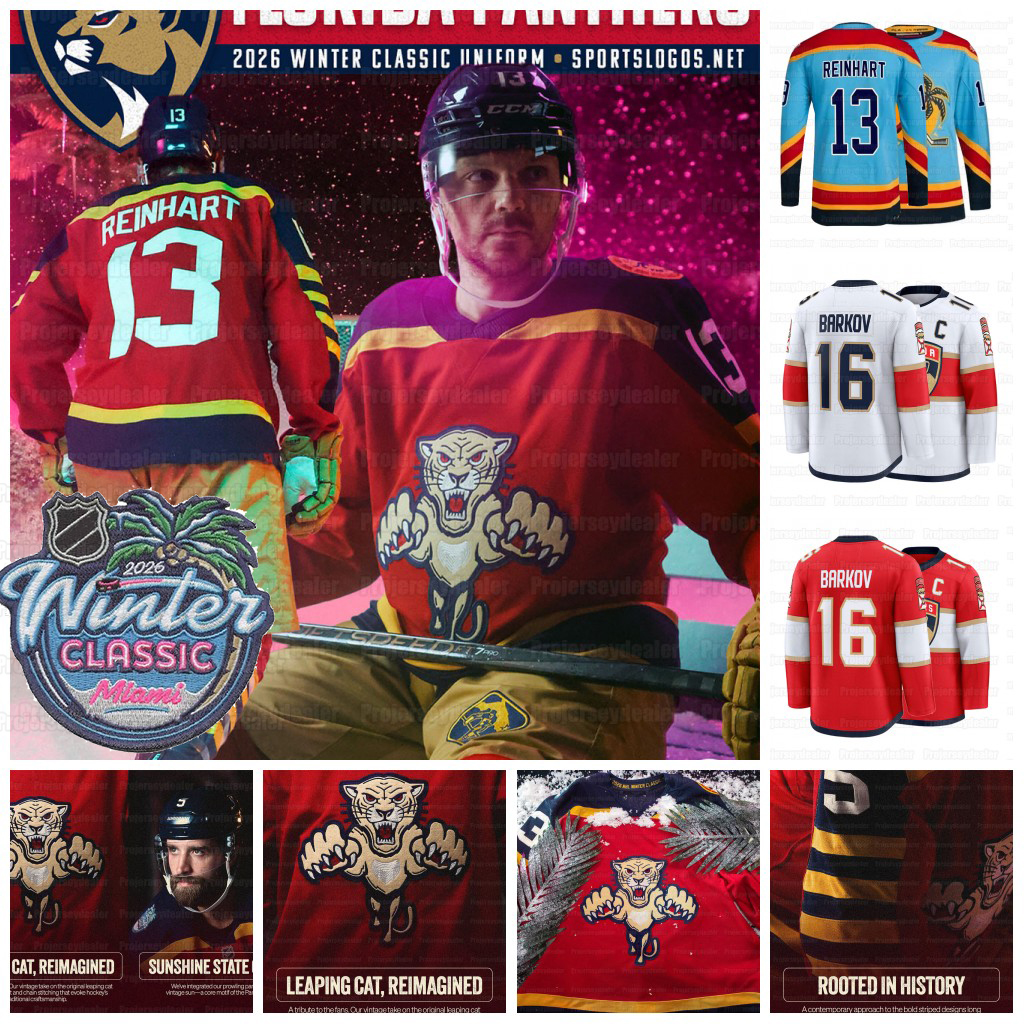 63 Brad Marchand Matthew Tkachuk 2026 Winter Classic Jersey Floridas Panthers Sam Bennett Sergei Bobrovsky Barkov Verhaeghe Reinhart Tarasenko Sttiched