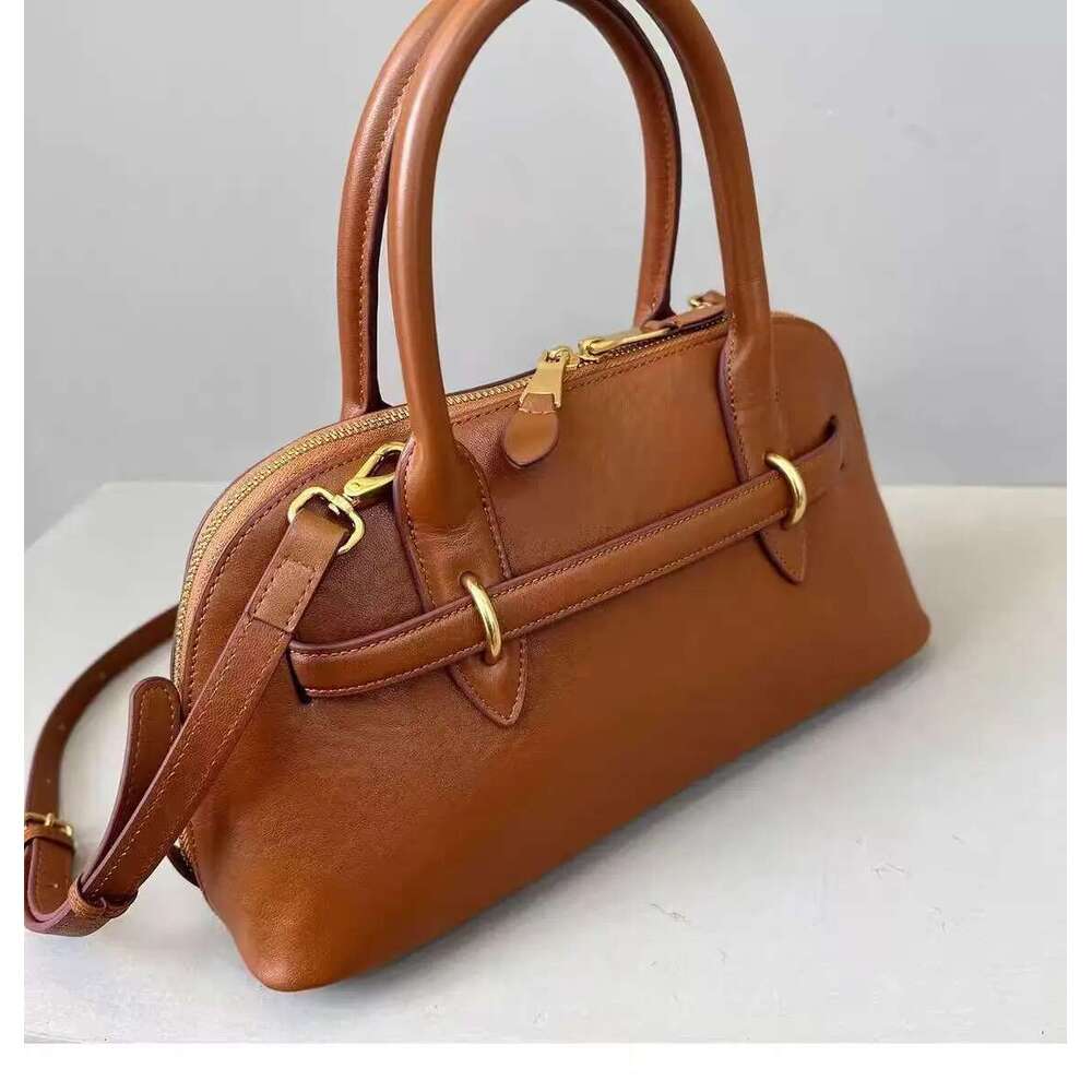 New Aventure Shell Baotou Layer Genuine Leather Retro Handbag, High End Briefcase, Cross Border Trend