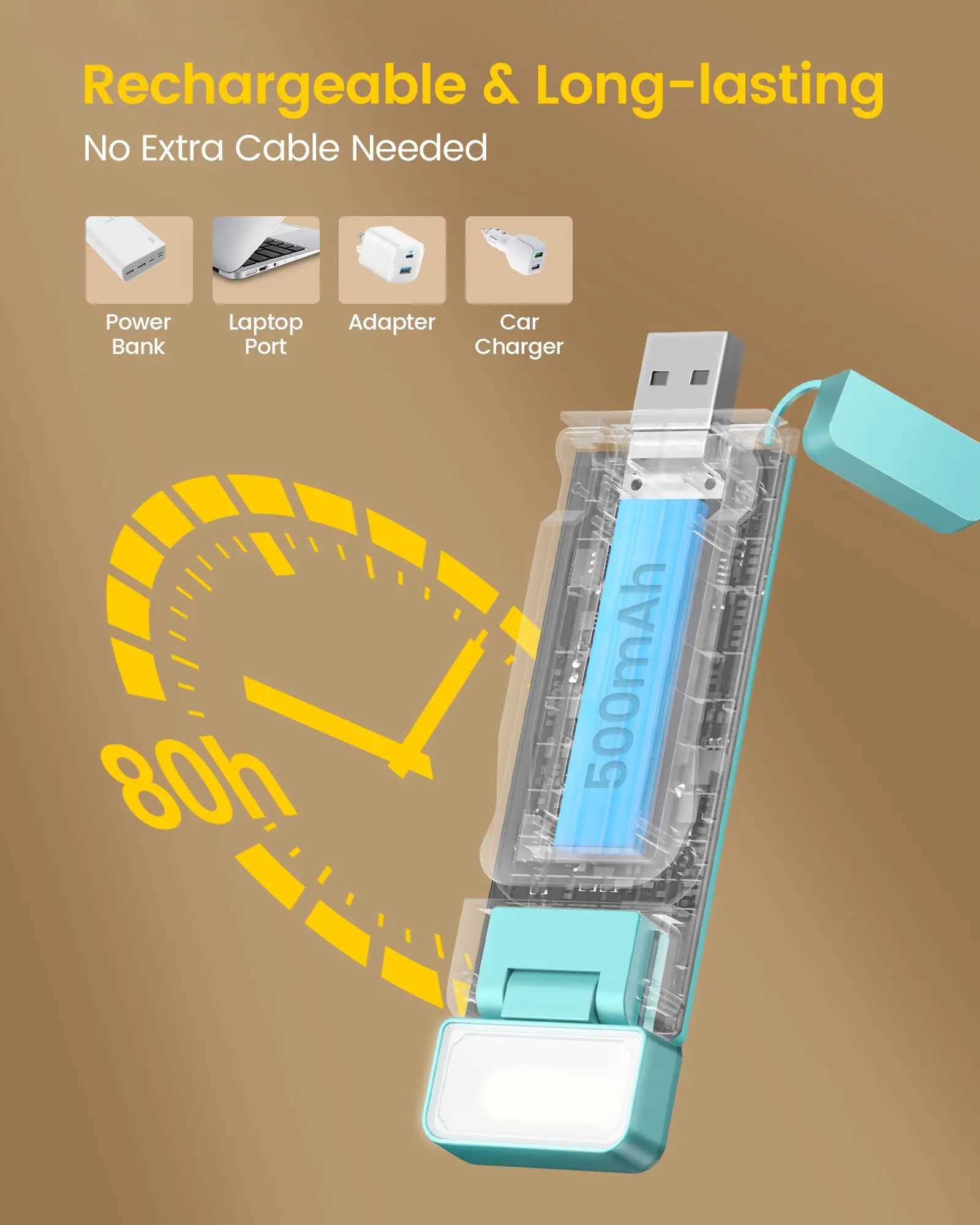 Glocusent Extendable Book Light for Reading in Bed5 Enhanced Brightness 3 Color USB Rechargeable Reading Light for Books in Bed M251120