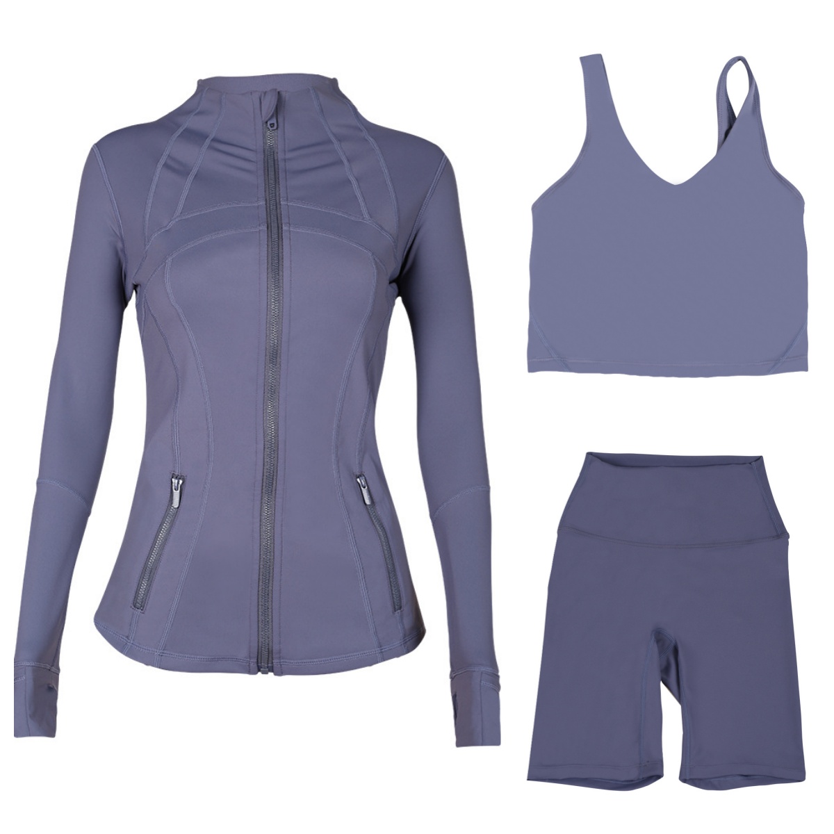 womens designer yoga standup jacket yshaped ushaped vest fifth pants threepiece tight elastic quickdrying sports and fiess set sizes 212