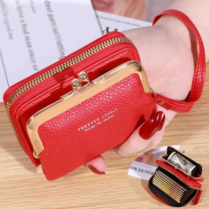 Wallet Womens Fashion Wrist Strap Short Zero Wallet Large Capacity Coin Clip Bag Multiple Card Positions Card Bag Money ClipW251120