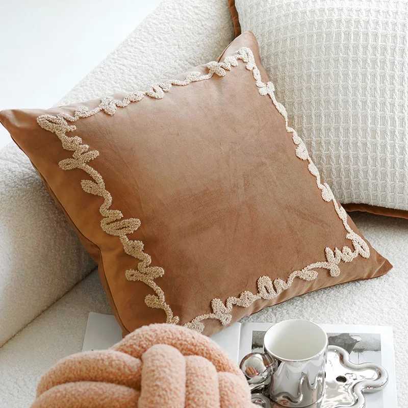 Pillow Case 30X50/45x45CM French Animal Throw Cover Brown Light Luxury Stamping Waist Cushion Cover Decor Home Decorative case C251120