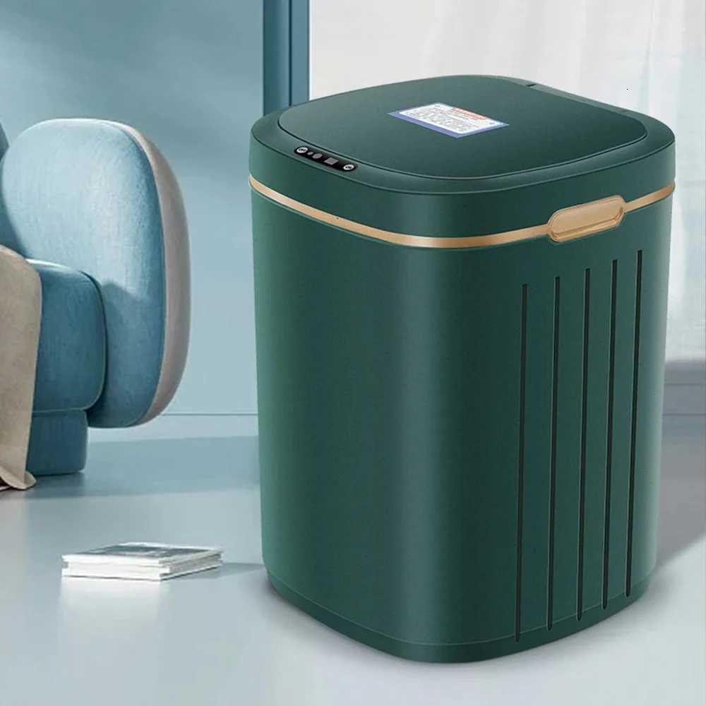 8L Smart Trash Can Home Bathroom Kitchen Trash Bin Living Room Bedroom Cube Electric Waste Bin Small Touch Automatic Sensor Bin C251120