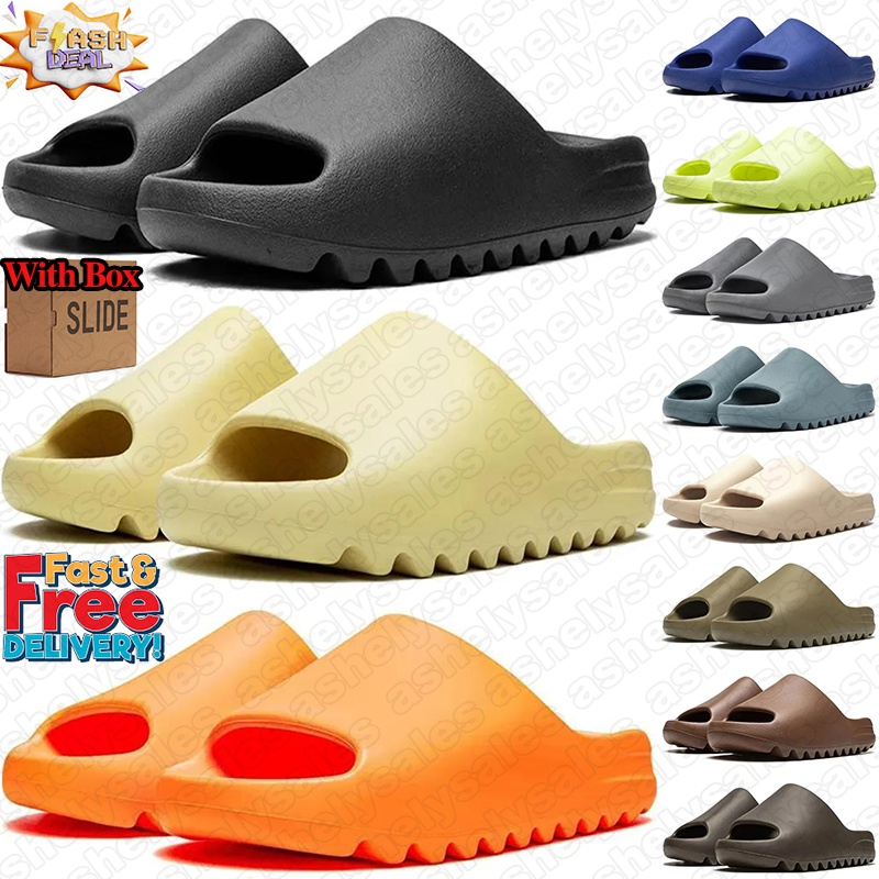 free shipping with box men women slippers designer slides shoes mens stylish sandals black sliders summer beach slipper outdoor flip flops sandal Sandale shoes