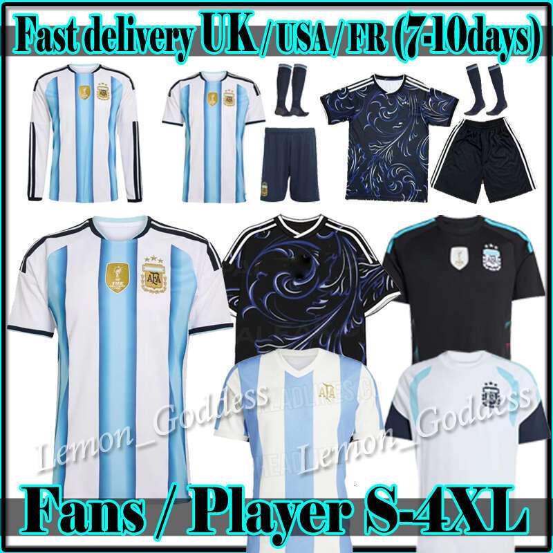 2026 Argentina 50th Anniversary Edition Soccer Jerseys MESSIS Otamendi DE PAUL aRgENTIna National Team Copa DYBALA MARTINEZ Maradona Football Shirts 25 26 Men Kids