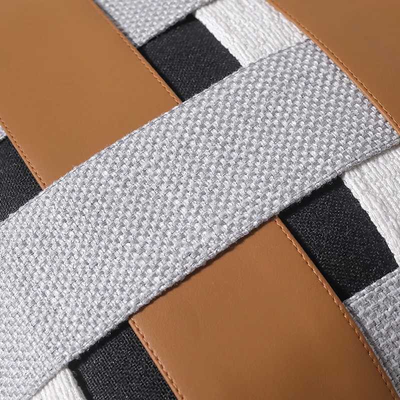 Pillow Case Simple and modern hotel bedroom square orange black woven sofa living room decoration restaurant winery C251120