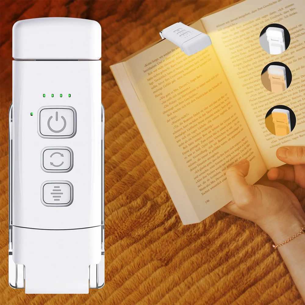 Reading Light Book Lights for Reading in Bed Rechargeable Reading Lamp with 3 Color Mode 5 Brightness for Kids Nighttime Readers M251120
