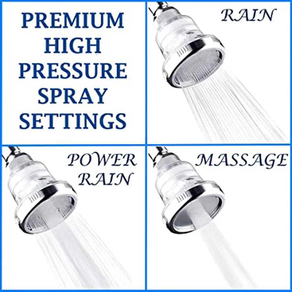 Wall Mount Rainfall Shower Head 3 Modes Adjustable Water Saving High Pressure Ceiling Showerhead Chlorine Fluoride Water FilterM251120