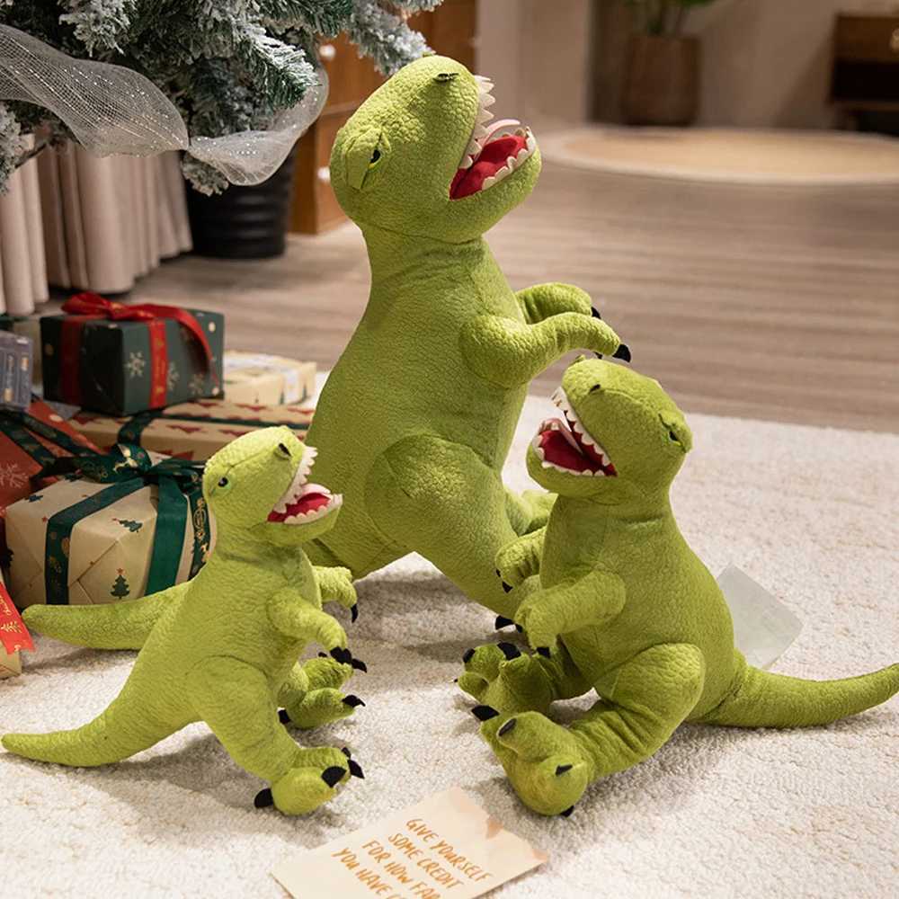Realistic Roaring Brontosaurus Plush Toy Lifelike Stegosaurus Stuffed Velociraptor Raptor Soft Dolls Trratops Plushie C251202