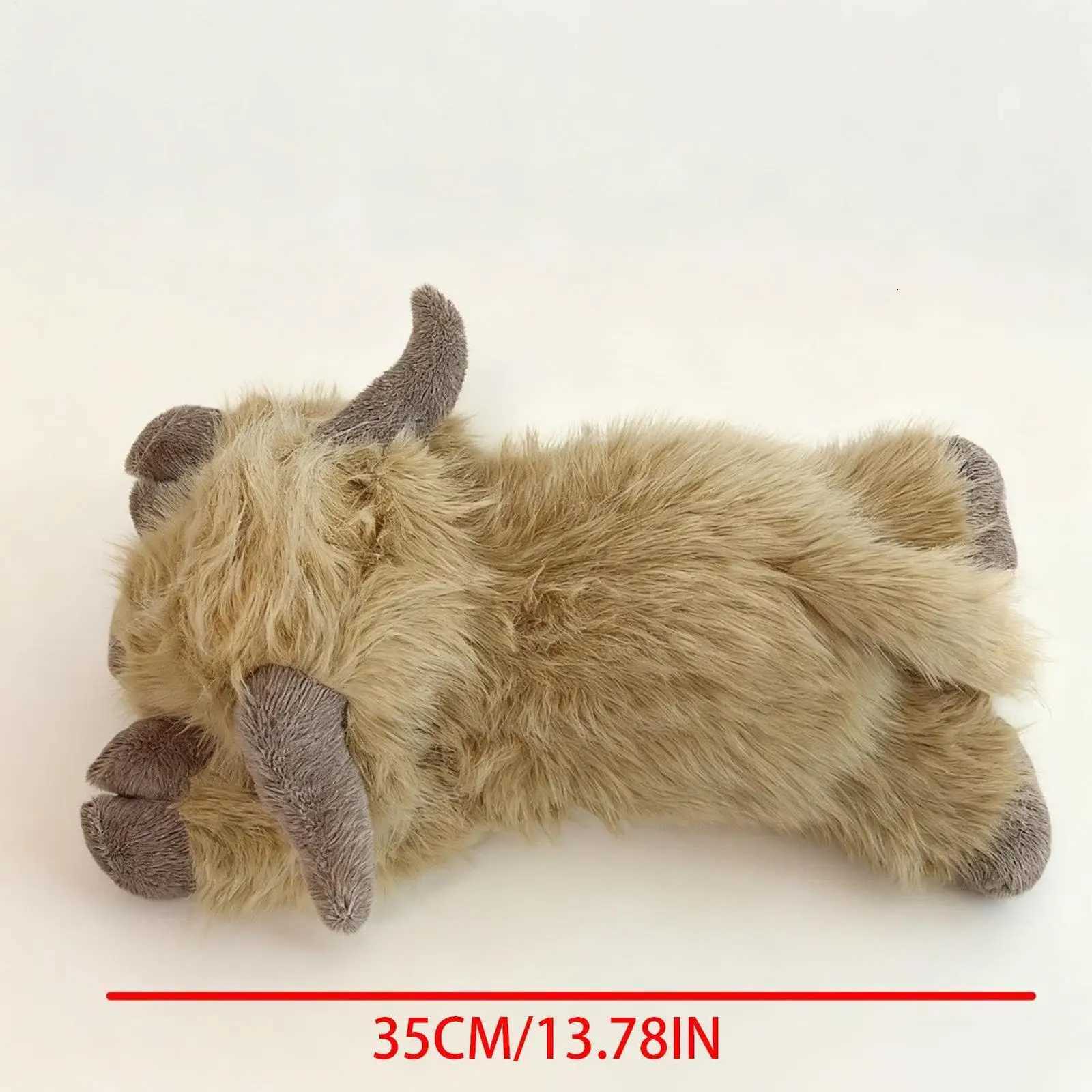 35/45cm Highland Cow Plush Toy Able Stuffed Animal with Long Fluffy Hair Soft Cuddly Gift for Kids Children GiftsXJ251120