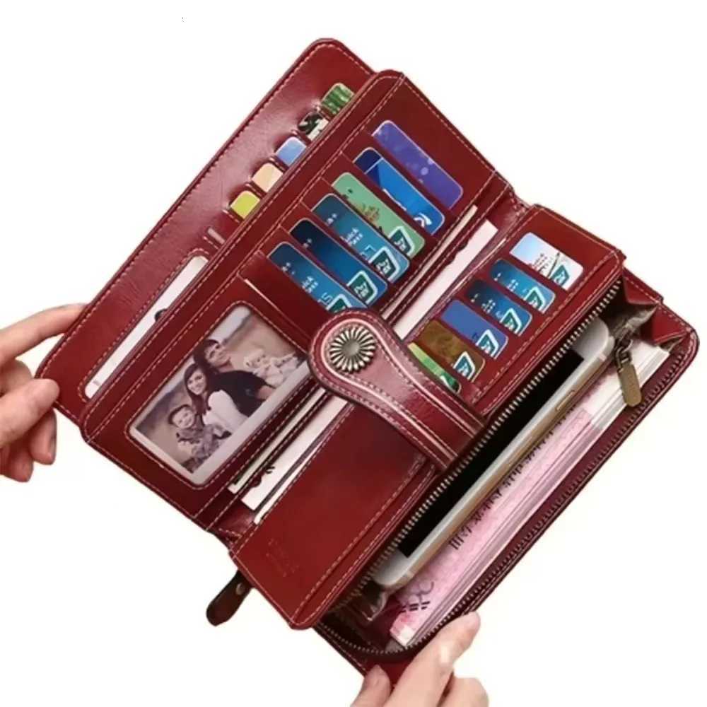 High Quality Womens Wallet Anti-theft Leather Wallets for Woman Long Zipper Large Ladies Clutch Bag Female Purse Card HolderW251120