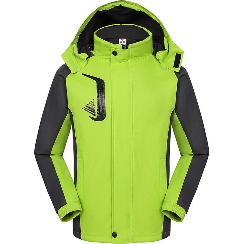 Fleece-Lined Thickened Integrated Jacket Fleece-Lined Waterproof Outdoor Hiking Workwear Jacket for mmen and women free shipping