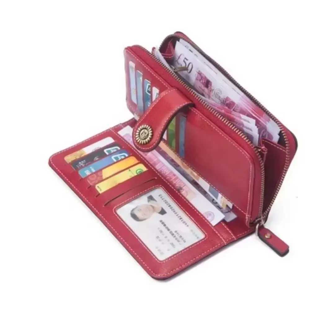 High Quality Womens Wallet Anti-theft Leather Wallets for Woman Long Zipper Large Ladies Clutch Bag Female Purse Card HolderW251120