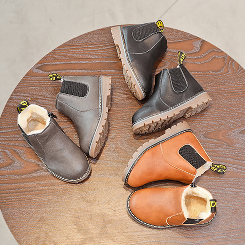 Children Shoes Fashion Kids Boots Autumn Winter Soft Leather Toddler Riding Boots Umshop Boys Ankle Boots Girls Casual Shoes Size 21 - 36 U0514