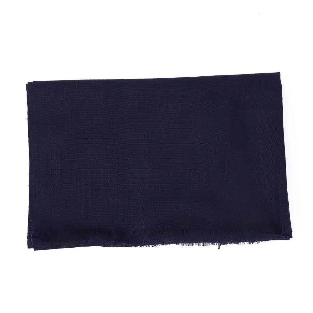 K528 Hot sale new style pure color bamboo cotton scarf versatile fur edge women's head scarf thin shawl neck