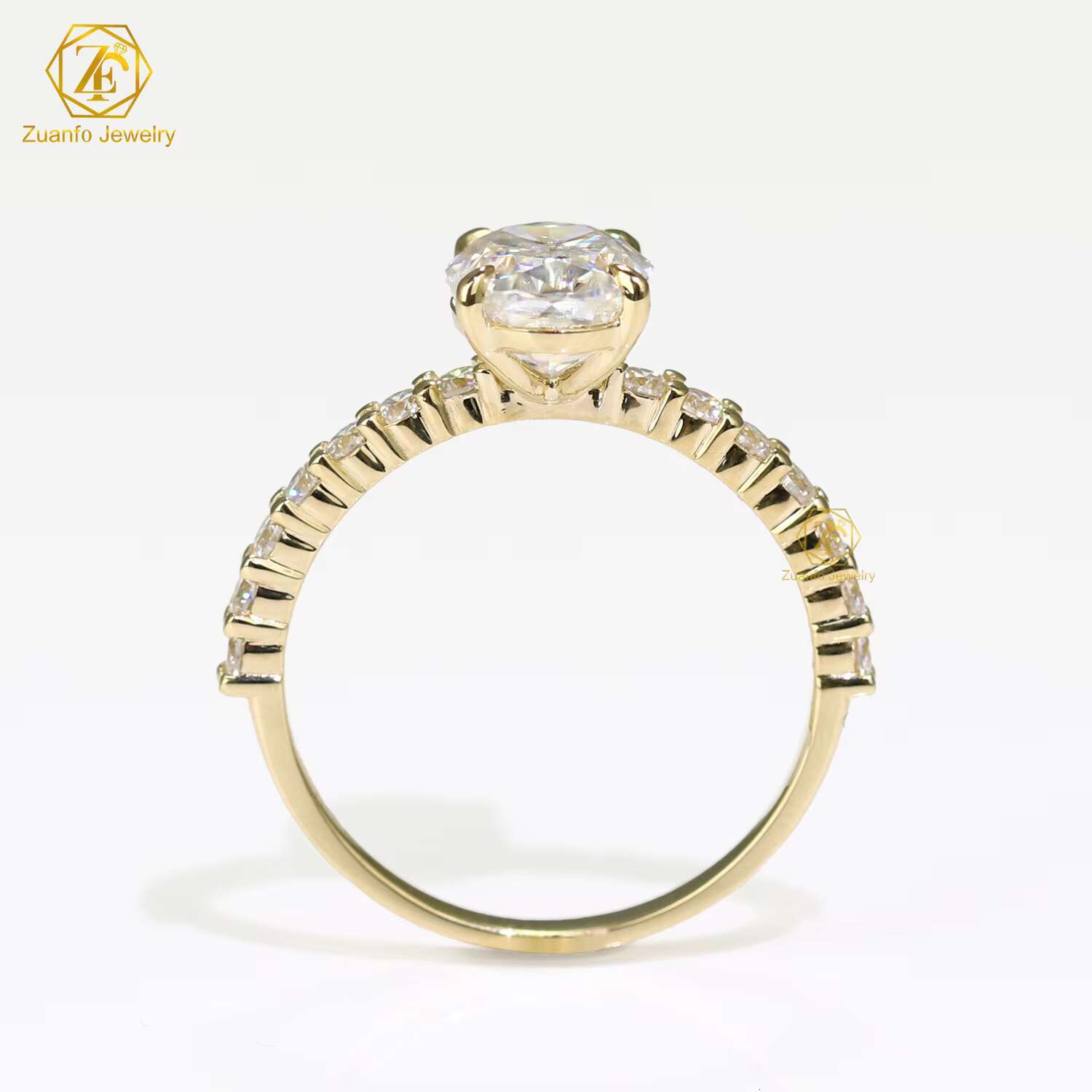 CVD Luxury 1ct 2ct 3ct 14K 18K Women Engagement Lab Created IGI Certified Oval Cut Diamond Lab Grown Wedding Ring