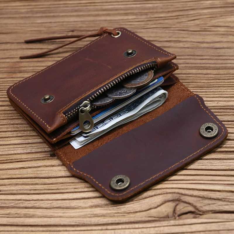100 Genuine Leather Wallet For Men Male Brand Vintage Handmade Short Small Mens Purse Card Holder With Zipper Coin Pocket BagW251120