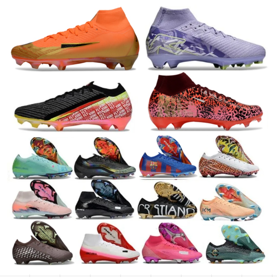 2025 Soccer Shoes Mbappes95 Mens Kids Shoes Cosmic Mercuri Vap0r 16 Superfiy 10 X Elite United Soccer Cleats Dream Grand Purple Football Boots size 35-45EUR