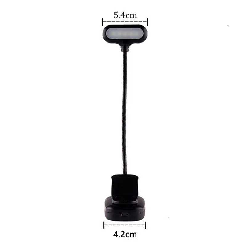 LED Bedside Reading Lamp USB Powered Clip-On with 360 Degree Rotation Eye-care Design and Compact Foldable Body M251120
