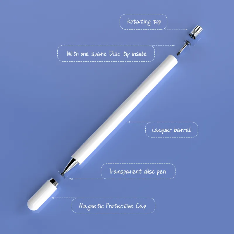 Customized Supplier Custom Logo Touch Screen Devices Tablet Universal Stylish Pen With a extra tip in tube for Mobile Phone Stylus Pens Mobile Phone A