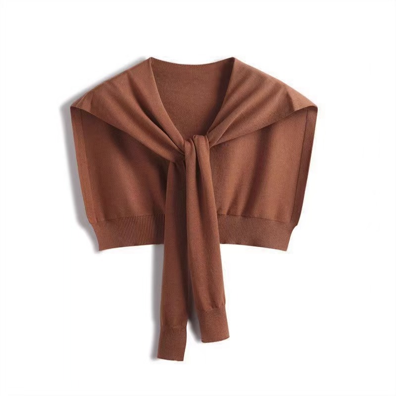 K452 Spring and summer Internet celebrity knitted small shawl for women to wear as an outer layer, summer shoulder-protecting cervical vertebra versat