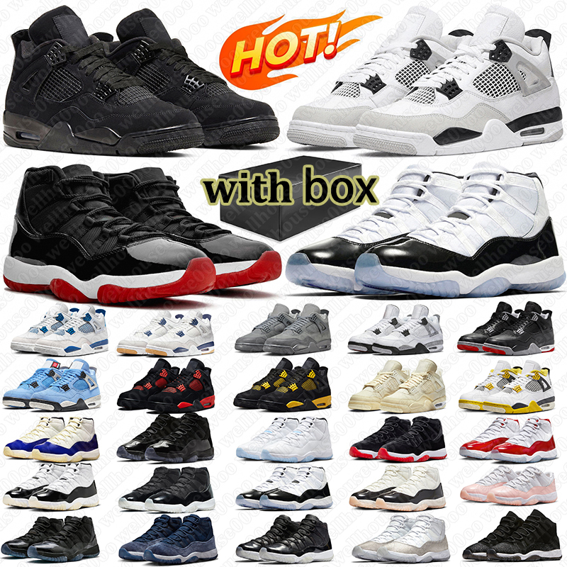With Box Basketball Shoes Designer Shoes for Men Women Black White Thunder Pink Military Blue Cool Grey Mens Womens Outdoor Sneaker scarpe Plate-forme chaussure