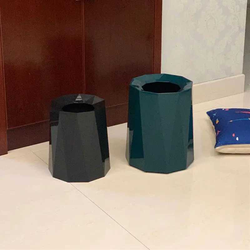 Nordic Style Plastic Trash Can Home Solid Bedroom Living Room Modern Creative Simple Commercial Large Capacity Waste Bin ZD130 C251120