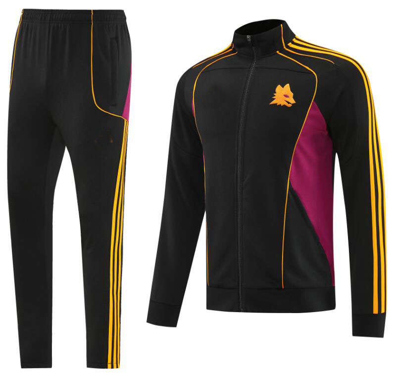 25 26 ROME Football Jacket Men Joggers Soccer Training Wear Male Sports Top Pants Suit Casual Polyester tracksuit PAREDES DYBALA MANCINI ZALEWSKI EL SHAARAWY