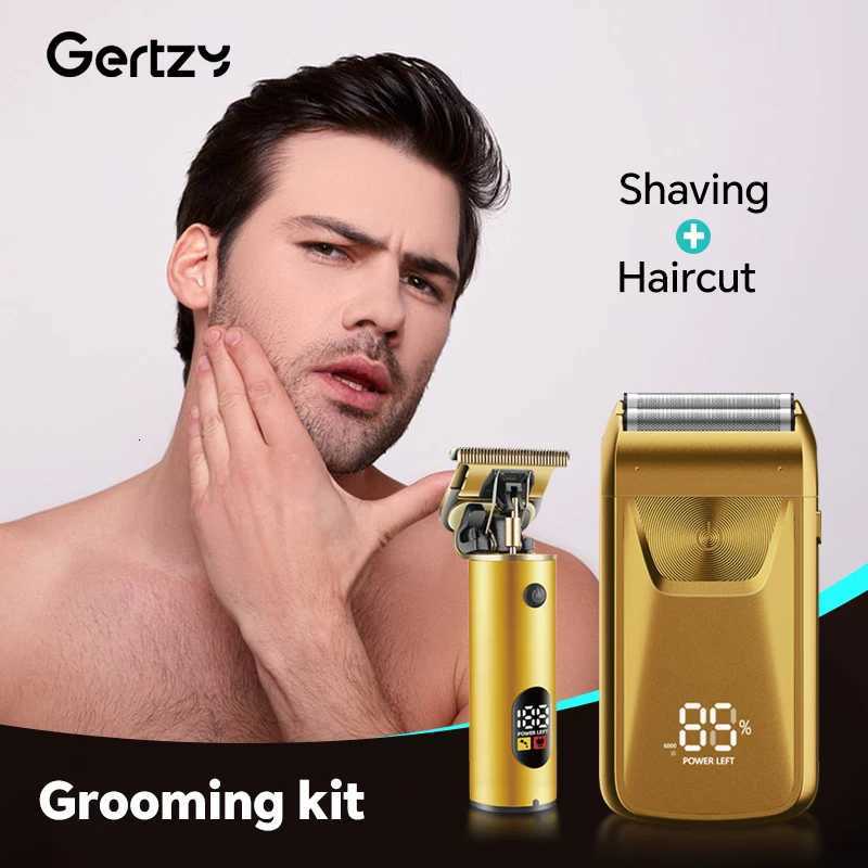 1 set/2 mens professional set with fine USB charging pattern suitable for hair cutting and long hair shavingT251120