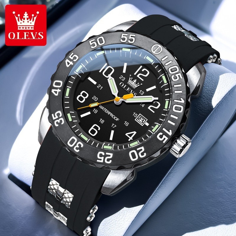 OLEVS Designer Men's Watches Are Particularly Elegant Multi-functional Waterproof Quartz Watches Men's Quartz Luxury Watches, Free Delivery 