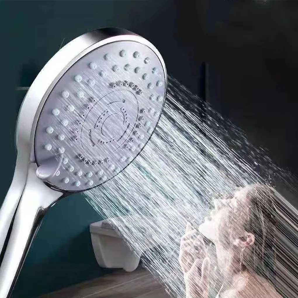 High Pressure 5 Modes Adjustable Shower Head Rainfall Handheld Spray Nozzle Shower Head With Hose Bracket Bathroom AccessoriesM251120