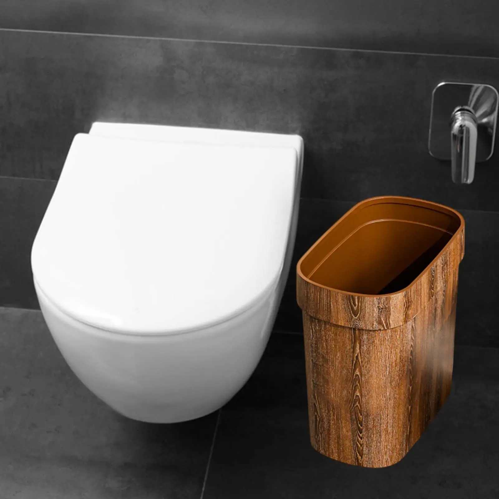 Slim Trash Can Rubbish Container Waste Basket Minimst Garbage Container Bin Trash Bin for Study Room Bedroom Bathroom Home C251120