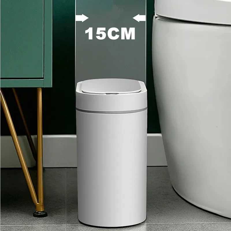 8L/15L Smart Sensor Trash Can Electronic Automatic Household Bathroom Toilet Waterproof Narrow Seam Sensor Bin C251120