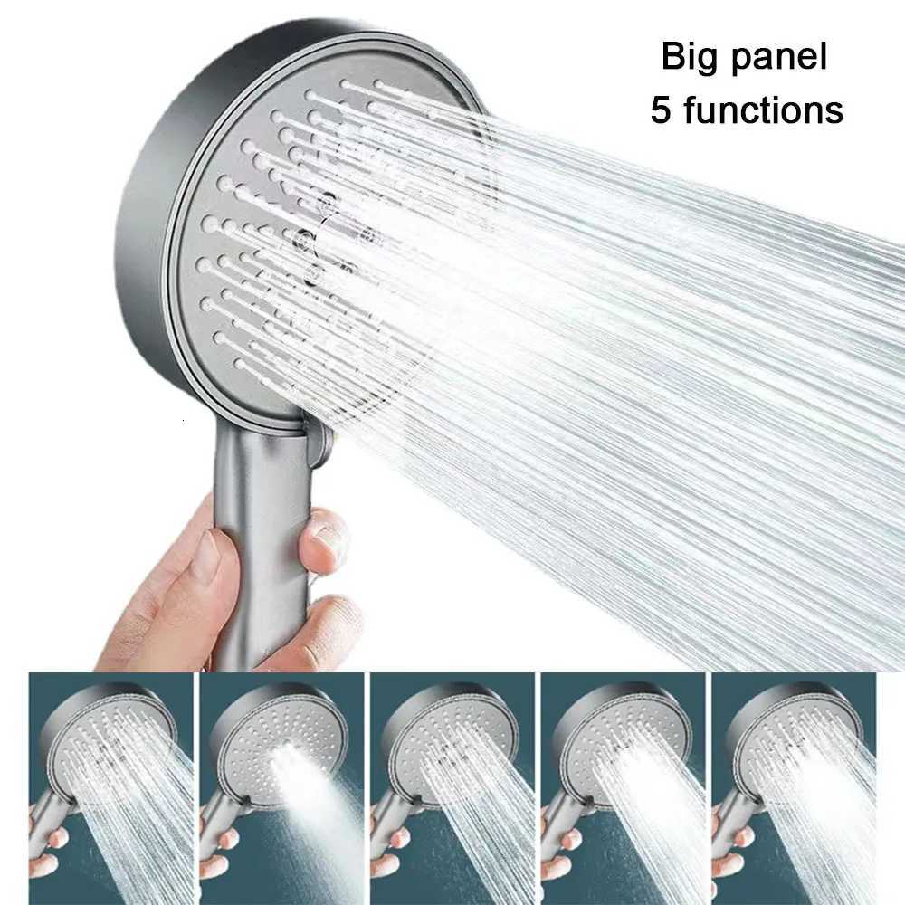 25 CM Large Flow High Pressure Ceiling Mounted Shower Head 5 Modes Big Panel Spray Nozzle Rainfall Supercharge Bathroom ShowerM251120