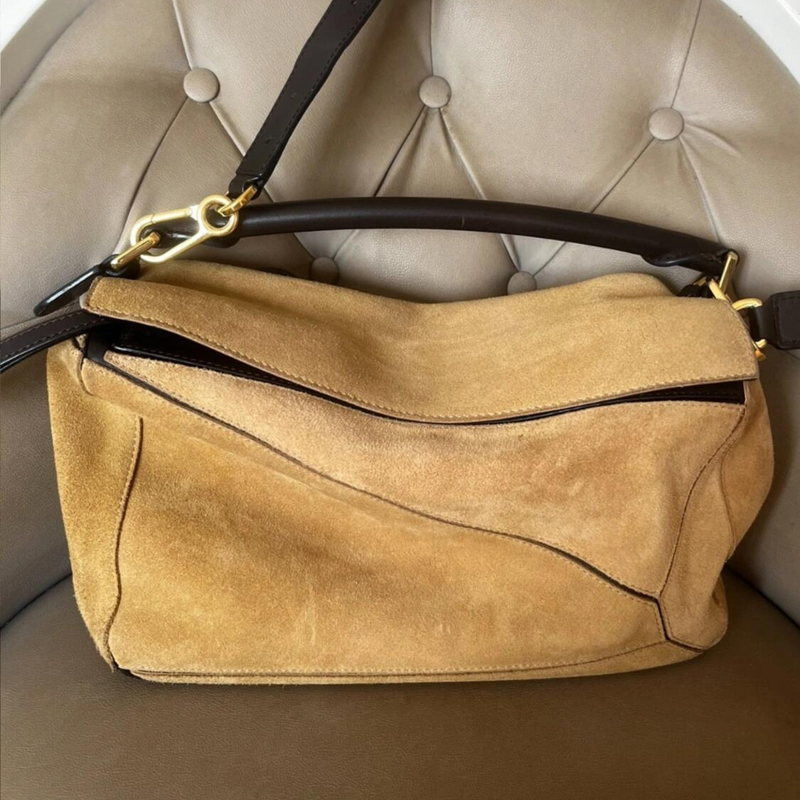 10A Quality Women's Makeup Bag, Geometric Pattern Shoulder Handbag, Suede Crossbody Bag, Casual Handheld Bag, Commuter Tote Bag