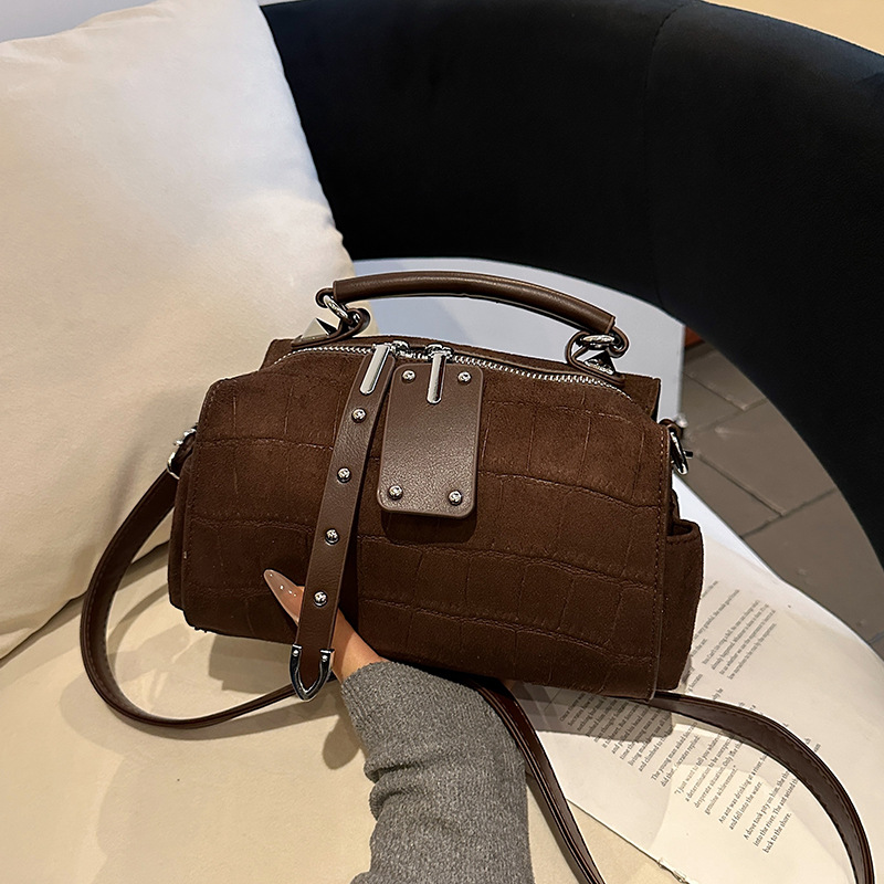 Cross-Body Bag Pillow Bag Fashionable Go Out All Kinds Of Boston Handbag Light Luxury Exquisite Shoulder High Sense Matte Bag 2025
