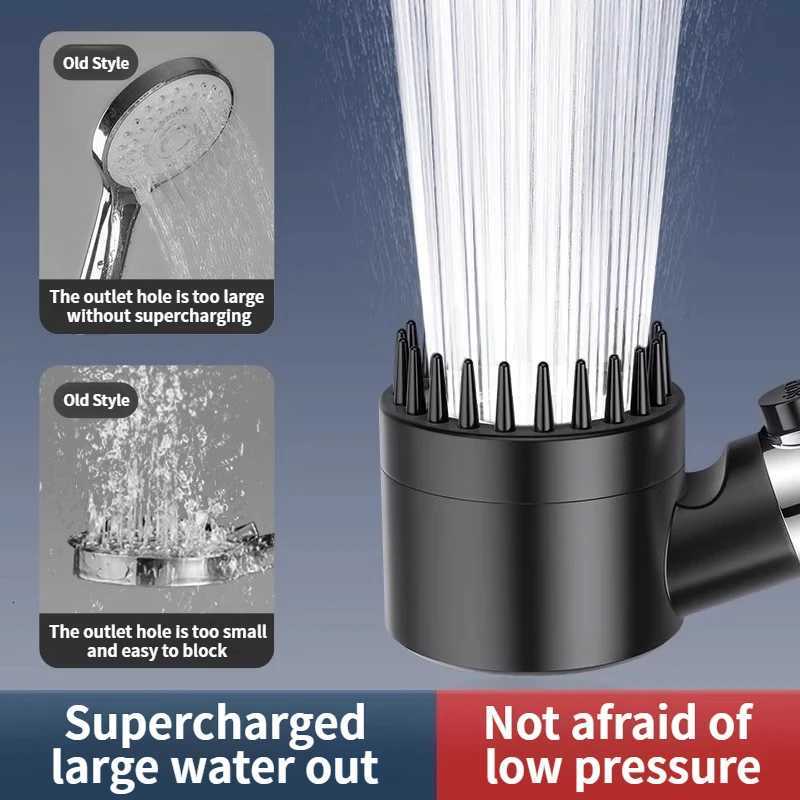 Adjustable Shower Head 3 Mode Rainfall Shower Large Flow Showerhead High Pressure Water Saving Shower Mixer Bathroom AccessorieM251120