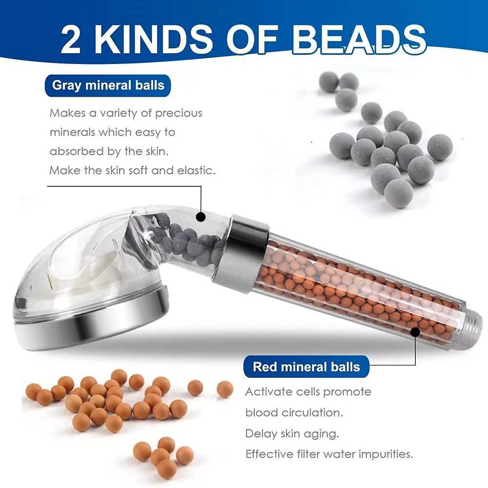 LED Temperature Control Colorful Pressure Boost Shower Head Set 3/7 Color Change One-Key Stop High Pressure Handheld ShowerheadM251120