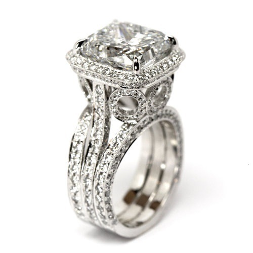 Zhenrong inlaid Topaz Princess Diamond Ring New full diamond Plated 925 Silver Ring