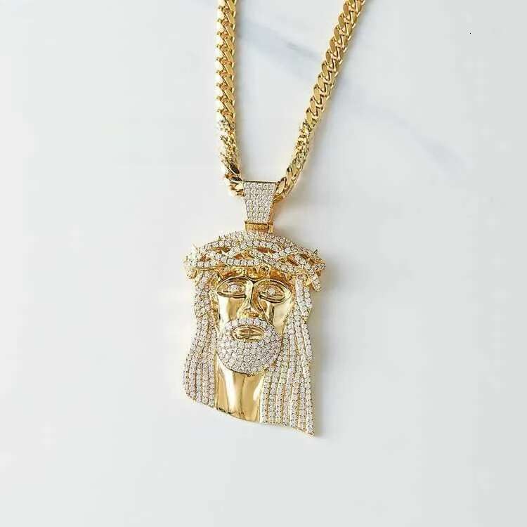 2020 Mens Sier 10k Solid Gold Iced Out Moissanite Hip Hop Jewelry Jesus Piece Charm Pendant for Necklace