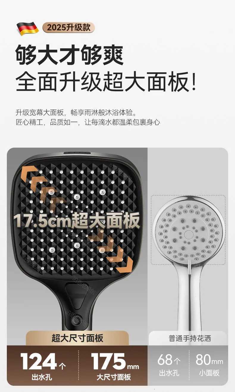 4 Modes Large Shower Head 15CM Big Panel Adjustable Mixer Nozzles Bathroom High-pressure Water-saving Shower Bathroom AccessorieM251120