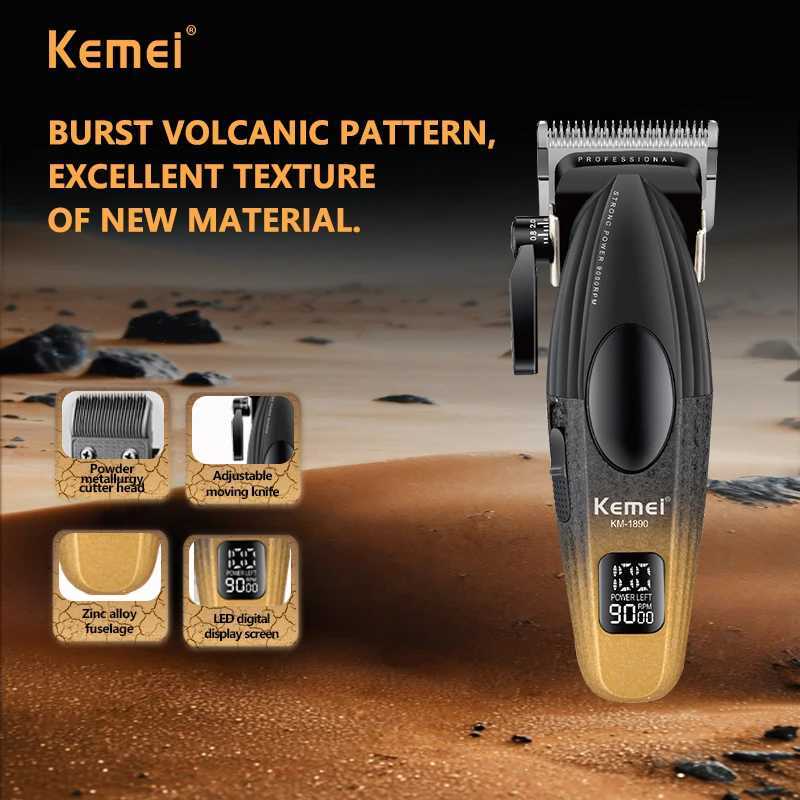 KEMEI Clipper Hair Cutting Machine Electric Hair Clipper Professional Hair Trimmer Cordless Trimmer for Men Digital Display 1890T251120