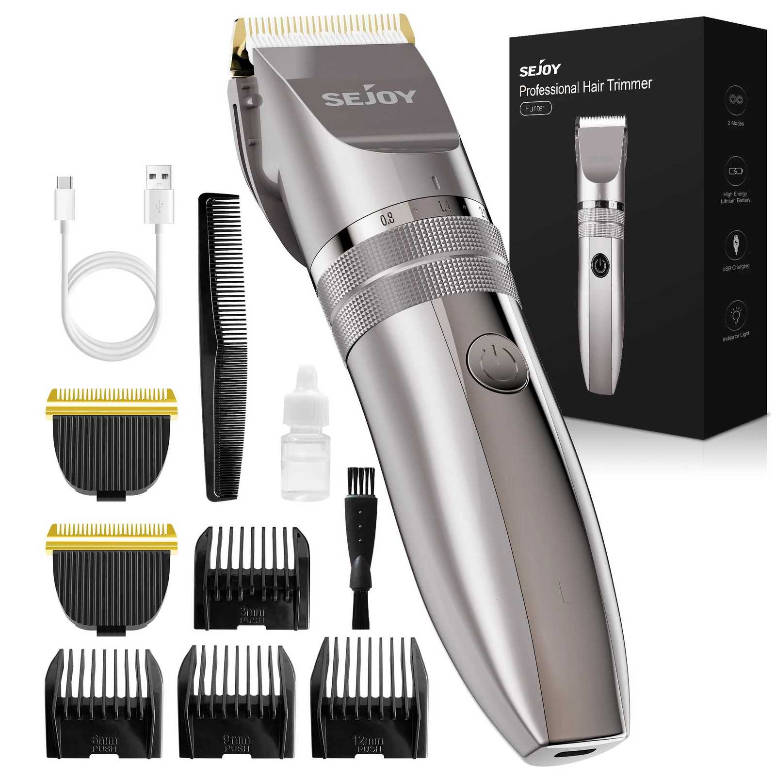 SEJOY Electric Hair Trimmer for Men Hair Clippers for Barbers Rechargeable Cordless Shaver OiI Not IncludedT251120