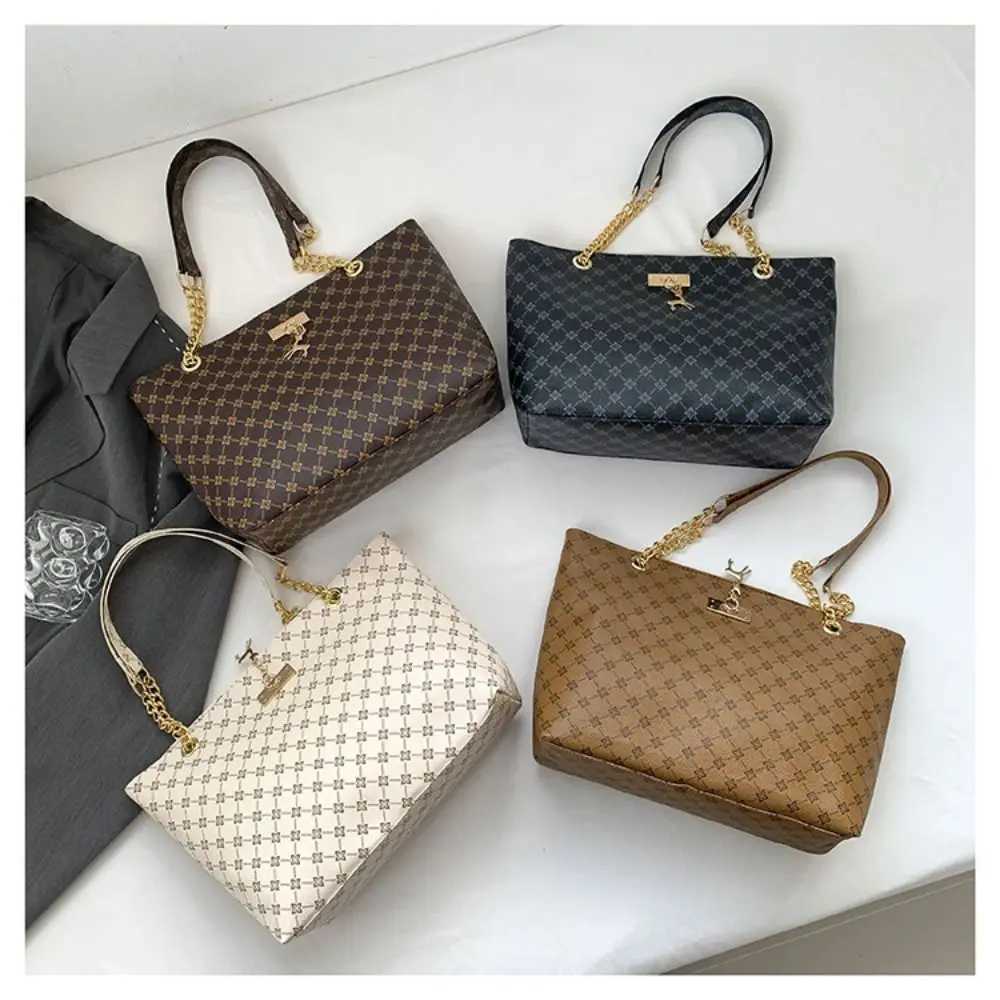 Women Luxury Design Tote Bag Large Capacity Handbag Fashion Printing Shoulder Bag Trendy New Shopping Bag PurseXJ250512