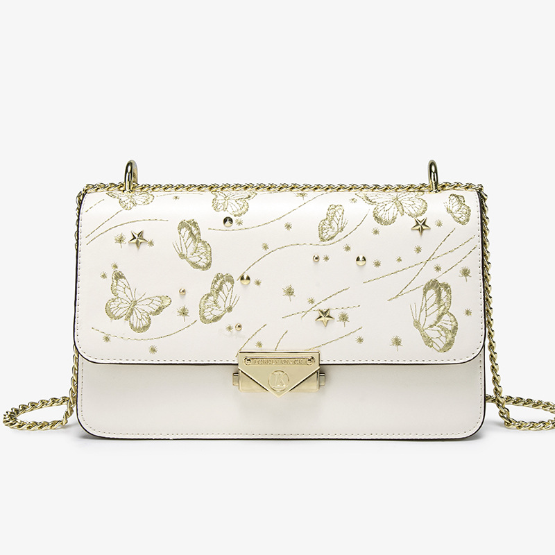 LORDLY KNACK Designer Bag Butterfly Embroidery Thread Chinese Style Light Luxury Women's Bag Fashion Versatile Shoulder Bag