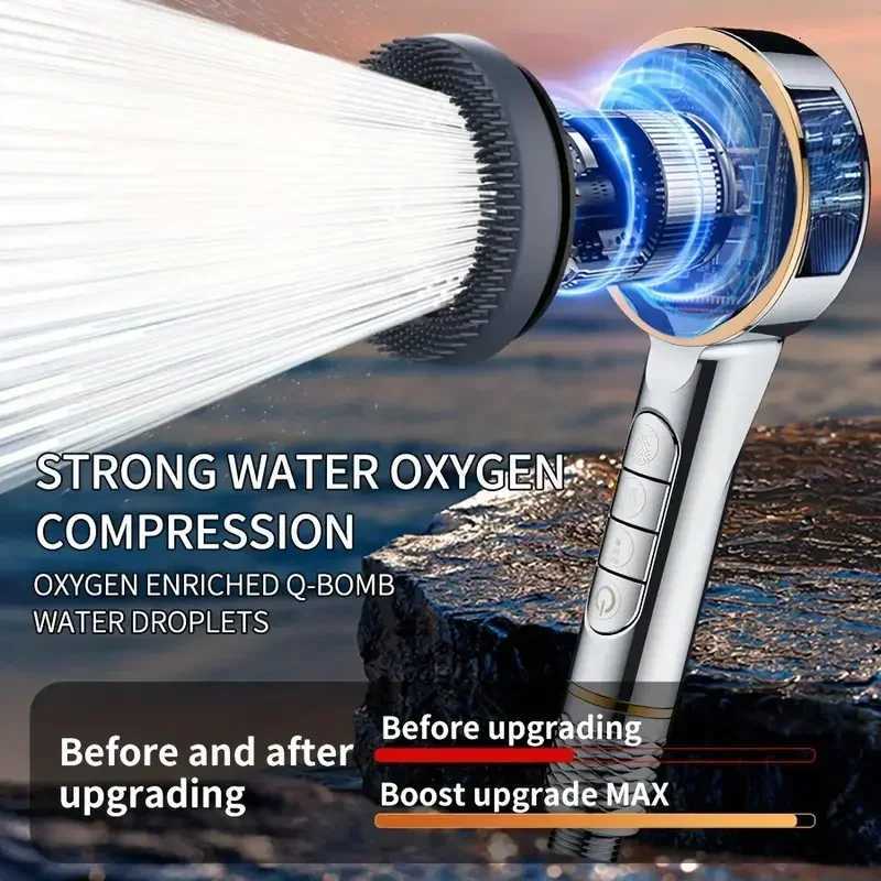 Four-speed Adjustment Filtered Supercharged Shower Head With Water Seal Multi-functional Home Shower Bathroom AccessoriesM251120