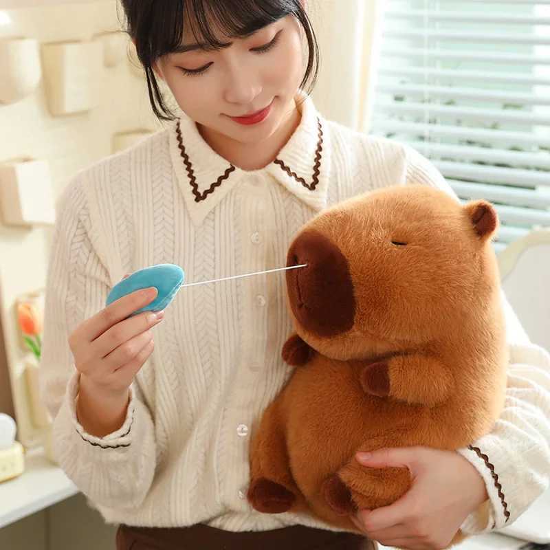 Kaii Capybara Plush Simation s With Stretchable al Mucus Cute Capibara Fluff Soft Stuffed Plushy Doll Kid Gift C251202