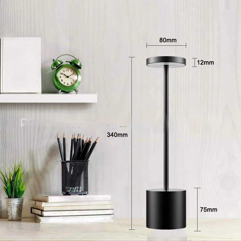 Table Lamp USB Metal Rechargeable Desk Light 3Colors Adjustable Ambient Desktop Mood Mini Lighting Bedside Decorative M251120