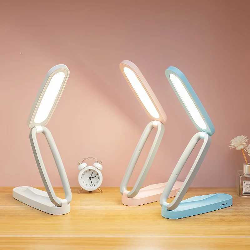 Eye Protection LED Folding Desk Lamp 3-Level Dimming Lighting Table Lamps Reading Bedside Living Bedroom Charging Night Light M251120